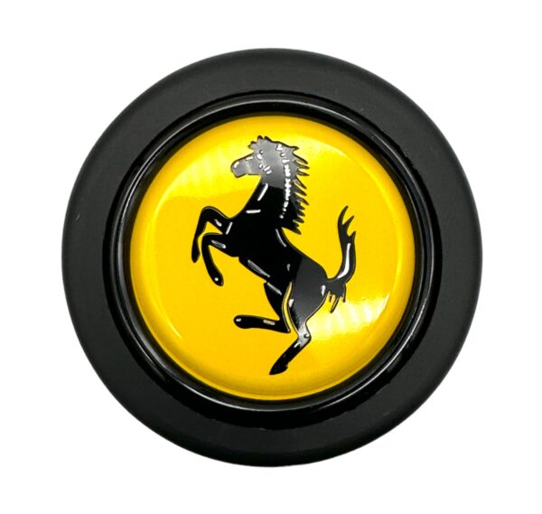 Ferrari Prancing Horse Steering Wheel Horn Push Button 58mm - Round Lip