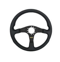 HONDA NSX-R Steering Wheel 350mm Kit - Black Leather Black Spokes Black Stitching