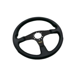 HONDA NSX-R Steering Wheel 350mm Kit - Black Leather Black Spokes Black Stitching