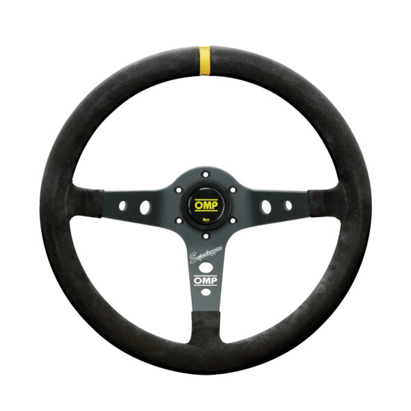 OMP Corsica Superleggero Steering Wheel 350mm - Black Suede / Black Spokes