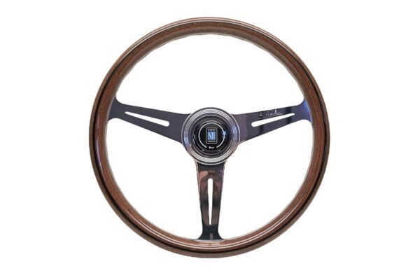 NARDI ND Classic Steering Wheel 360mm - Mahogany Wood / Flat Polished Spokes