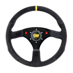 OMP 320 ALU S Steering Wheel 320mm - Black Suede / Black Spokes / Horn Button