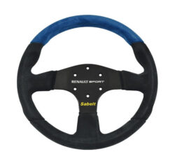 Sabelt Renault Sport Cup Steering Wheel 330mm - Black/Blue Suede / Black Spokes